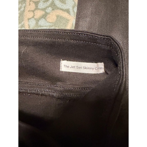 FRAME The Jet Set Skinny Crop Coated Black Pants Size 1 (US 4-8) - Picture 6 of 6